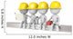 Dude the construction workers sitting on a Crossbeam. Isolated. Wall Mural