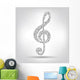 Abstract Music Background Vector Wall Decal