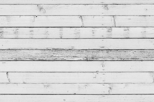 Old White Wooden Wall - Wall Decal