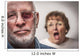 Battered and Scared Man with Screaming Woman Behind Wall Mural