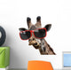 giraffe hipster sunglasses Wall Decal