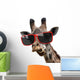 giraffe hipster sunglasses Wall Decal