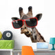 giraffe hipster sunglasses Wall Decal