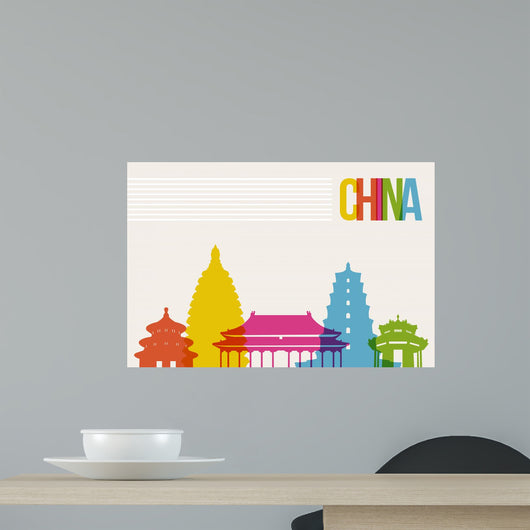 Travel China Destination Landmarks Wall Decal