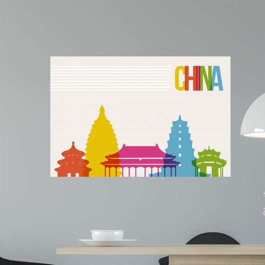 Travel China Destination Landmarks Wall Decal