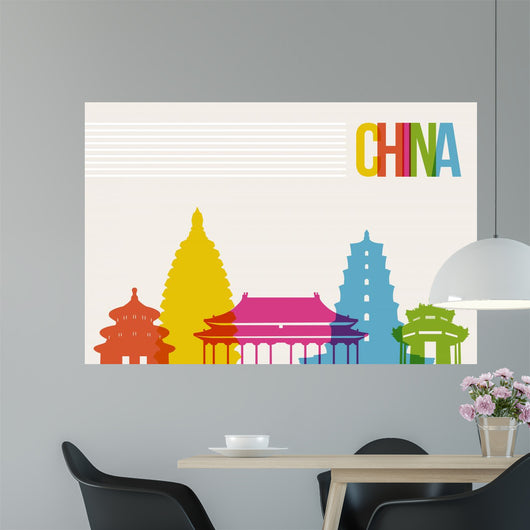 Travel China Destination Landmarks Wall Decal