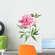 Pink peonies botanical watercolor Wall Decal