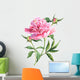 Pink peonies botanical watercolor Wall Decal