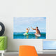 Father and Son Going Surfing Wall Mural