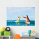 Father and Son Going Surfing Wall Mural