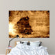 Old Steam Train Sepia Wall Decal