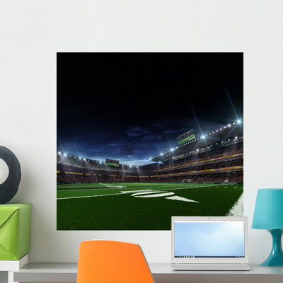 American Football Stadium Before Match Wall Decal shown on a wall