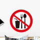 No eat and drink signs Wall Decal