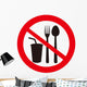 No eat and drink signs Wall Decal