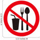 No eat and drink signs Wall Decal