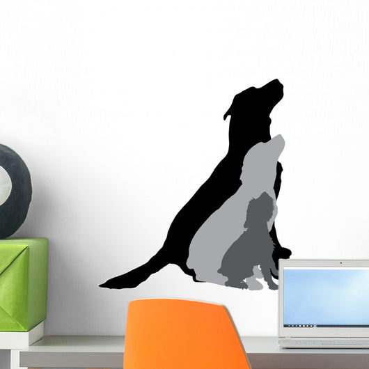 Vector Silhouette Dog 8 Wall Decal