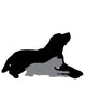 Vector Silhouette Of A Dog. Wall Decal