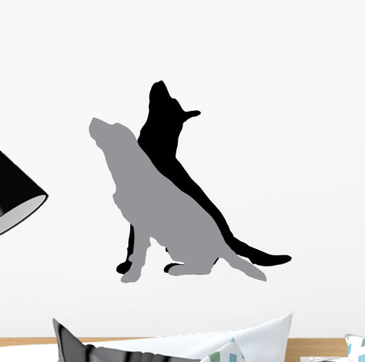 Vector Silhouette Dog 3 Wall Decal