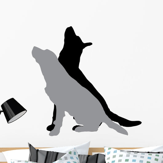 Vector Silhouette Dog 3 Wall Decal