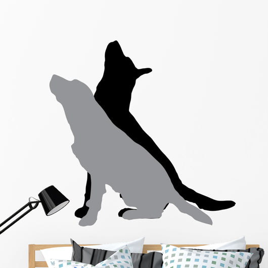 Vector Silhouette Dog 3 Wall Decal