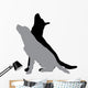 Vector Silhouette Dog 3 Wall Decal