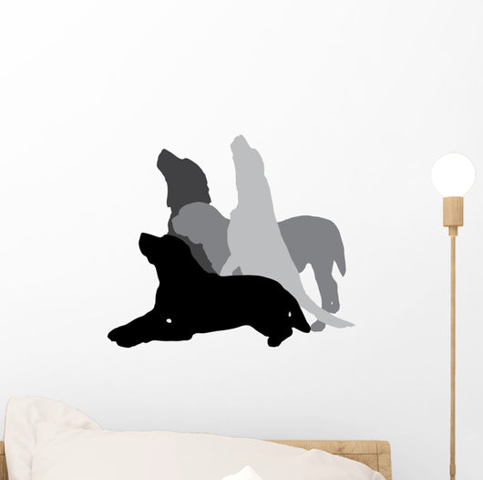 Vector Silhouette of a Dog. Wall Mural