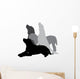 Vector Silhouette of a Dog. Wall Mural
