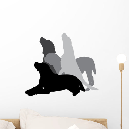 Vector Silhouette of a Dog. Wall Mural