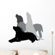 Vector Silhouette of a Dog. Wall Mural