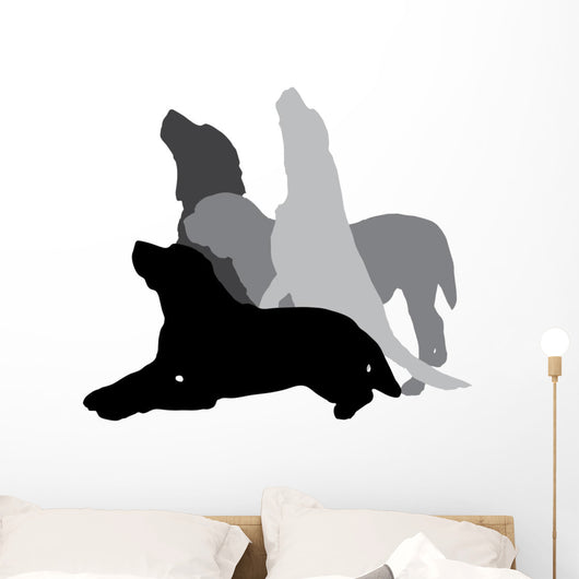 Vector Silhouette of a Dog. Wall Mural
