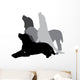 Vector Silhouette of a Dog. Wall Mural