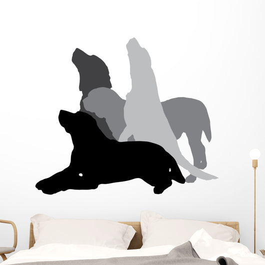 Vector Silhouette of a Dog. Wall Mural