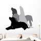 Vector Silhouette of a Dog. Wall Mural