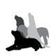 Vector Silhouette Of A Dog. Wall Decal