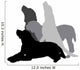 Vector Silhouette of a Dog. Wall Mural