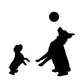 Pet Dogs Playing Wall Decal