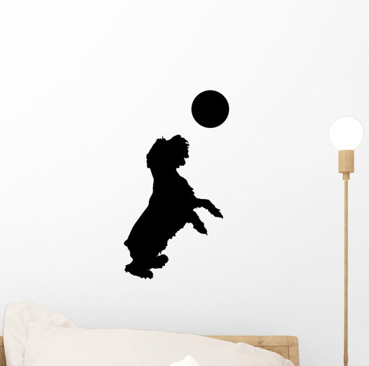 Dog Playing Ball Wall Decal