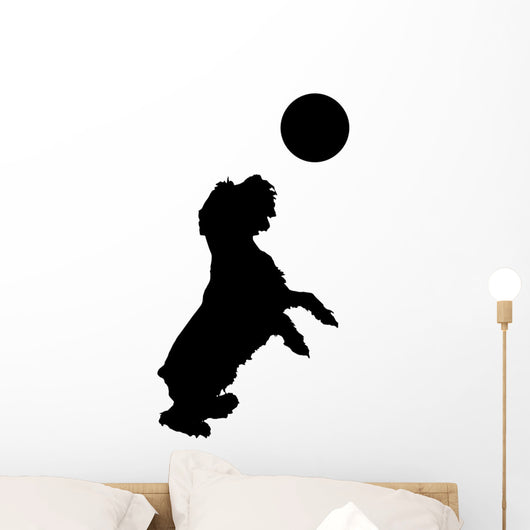 Dog Playing Ball Wall Decal