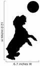 Dog Playing Ball Wall Decal