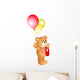 Girl Teddy Bear with Balloons Wall Decal