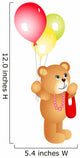Girl Teddy Bear with Balloons Wall Decal