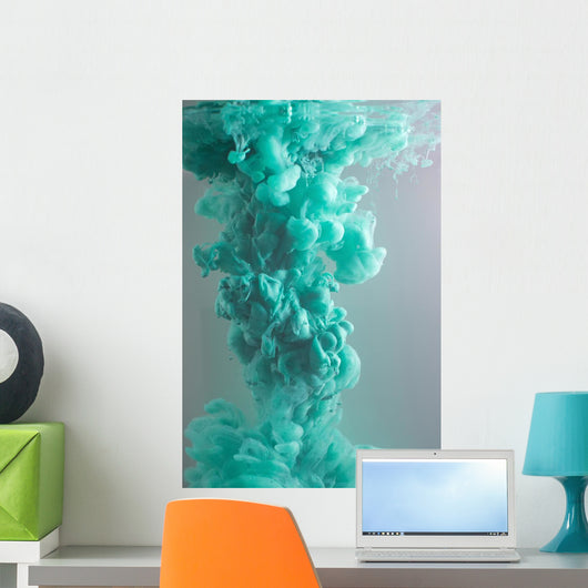 Ink in water. Rainbow of colors. Abstract background. Wall Mural
