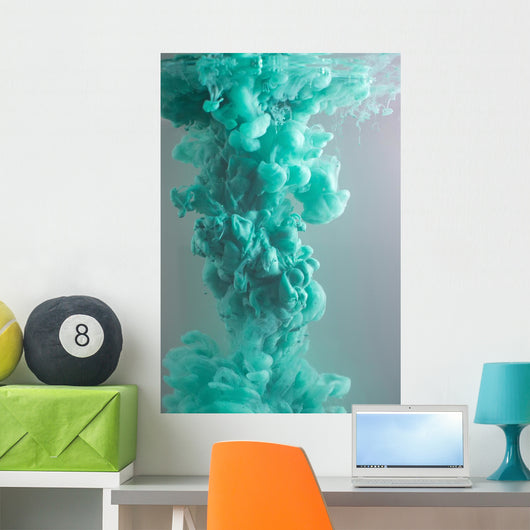 Ink in water. Rainbow of colors. Abstract background. Wall Mural