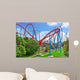 Roller Coaster in funny amusement  park Wall Mural