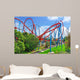 Roller Coaster in funny amusement  park Wall Mural