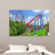 Roller Coaster in funny amusement  park Wall Mural