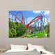 Roller Coaster in funny amusement  park Wall Mural