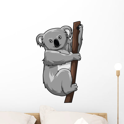 Koala Wall Decal shown on a wall
