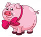 Pig Cartoon Wall Decal