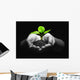 plant in hands Wall Mural
